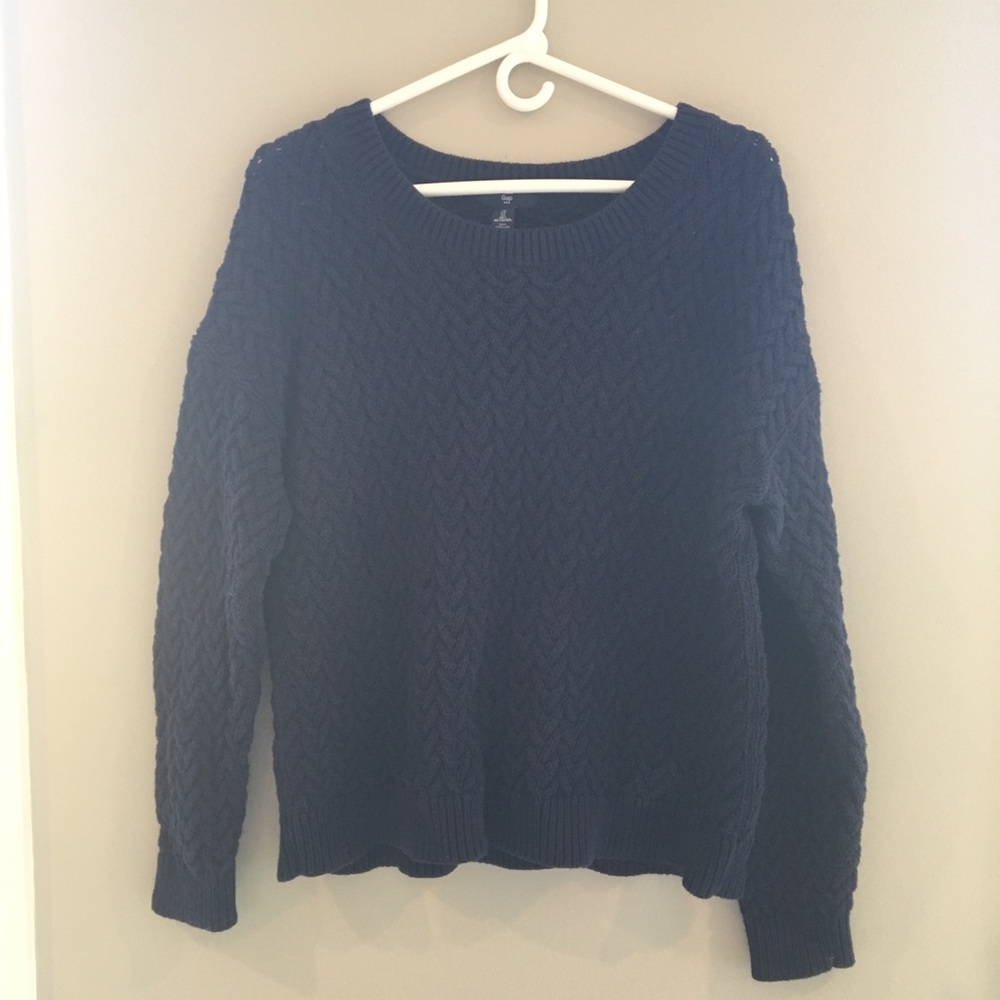 Navy GAP cable knit sweater